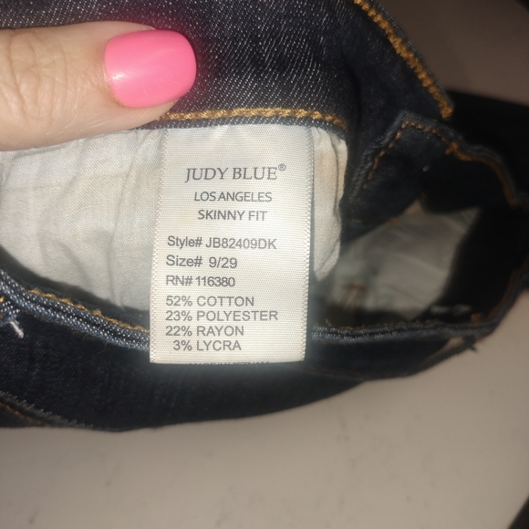 Judy Blue High-Rise Back Yoke Skinny Jeans Dark Wash 9/29 Fav Denim Chic LikeNew - Picture 9 of 12